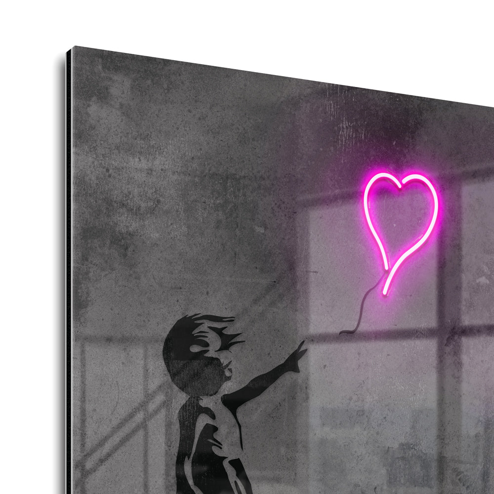 Banksy Girl with Balloon 'Neon'