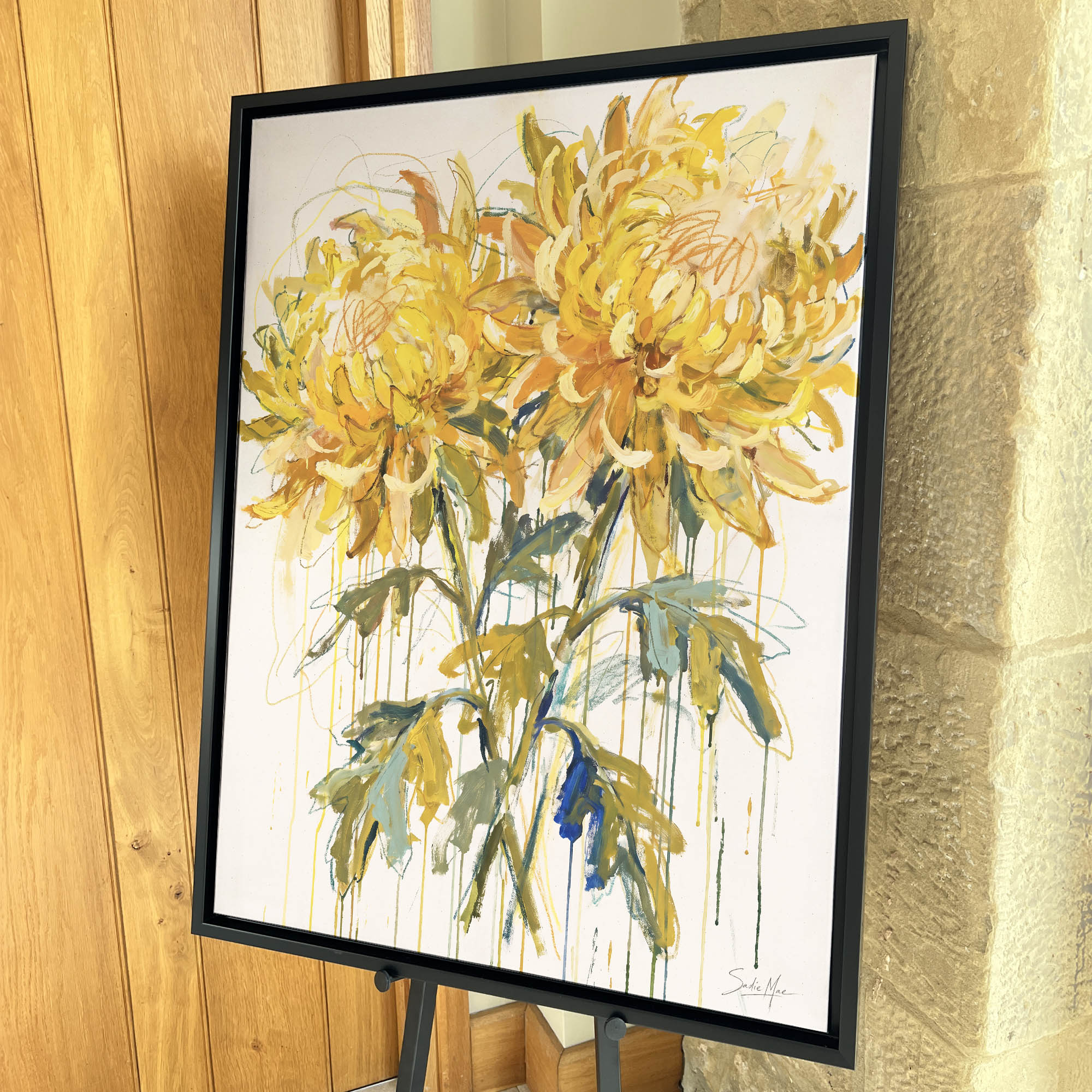 Sunlit Chrysanthemums