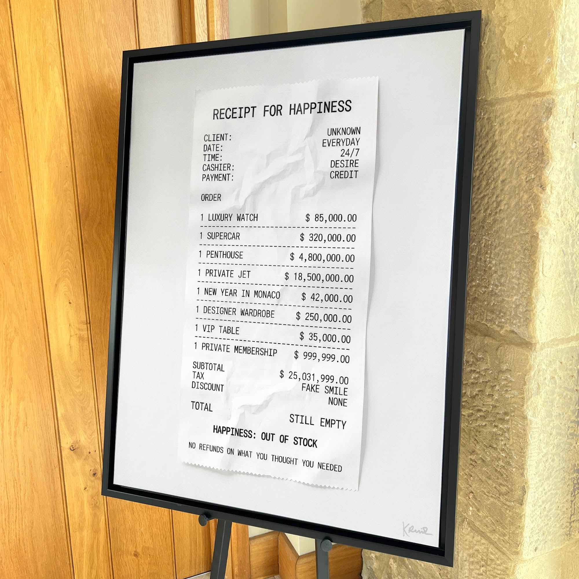 Receipt for Happiness