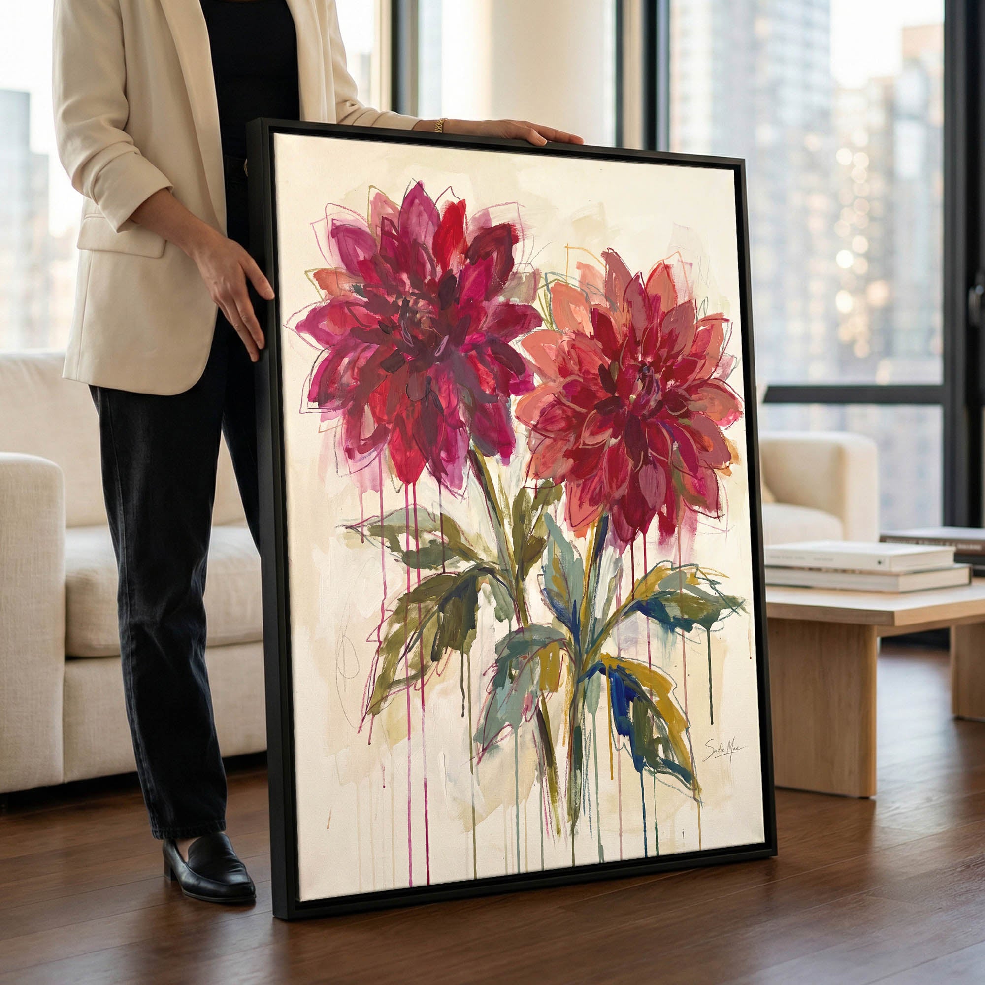 Ruby Dahlias