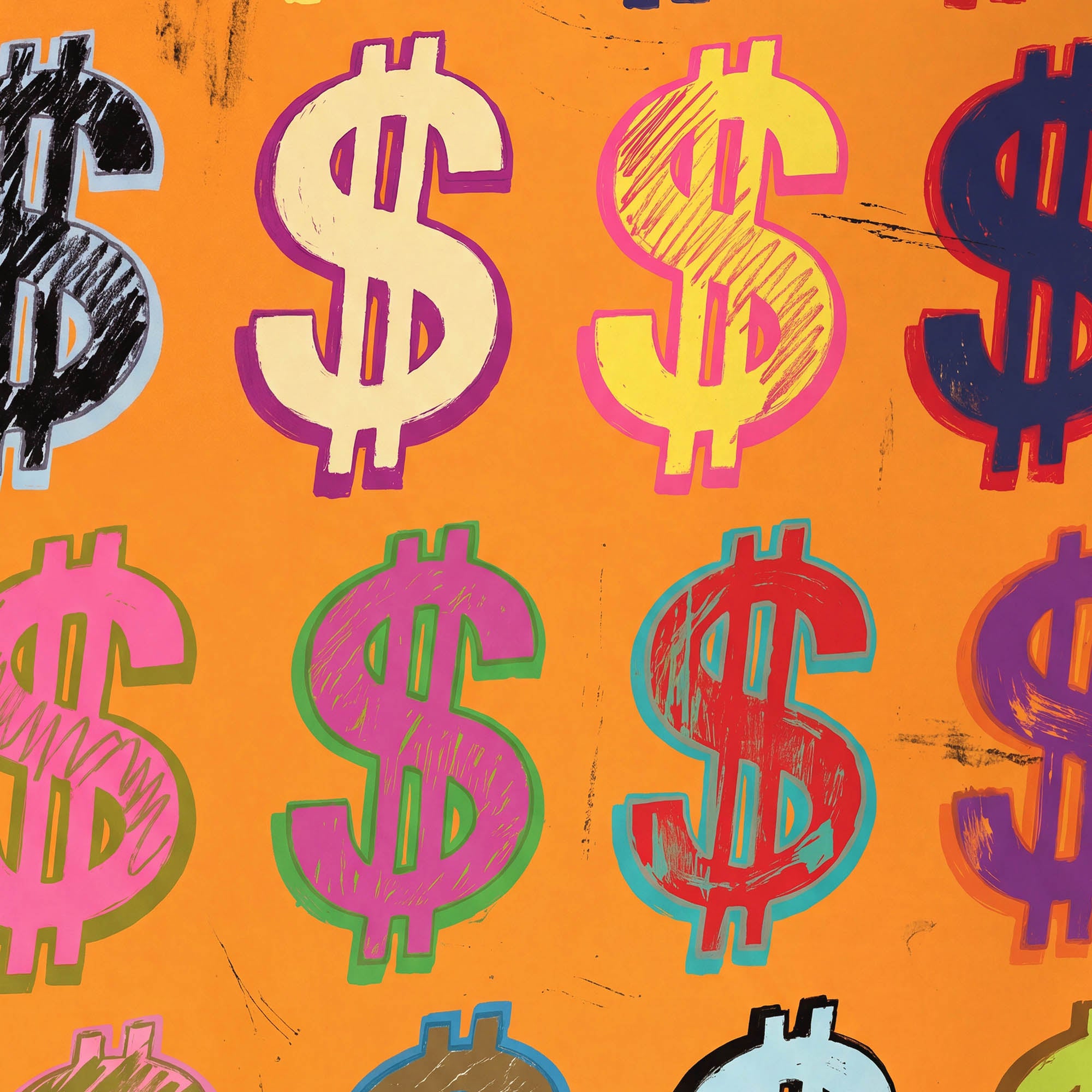 Dollar Signs — Orange