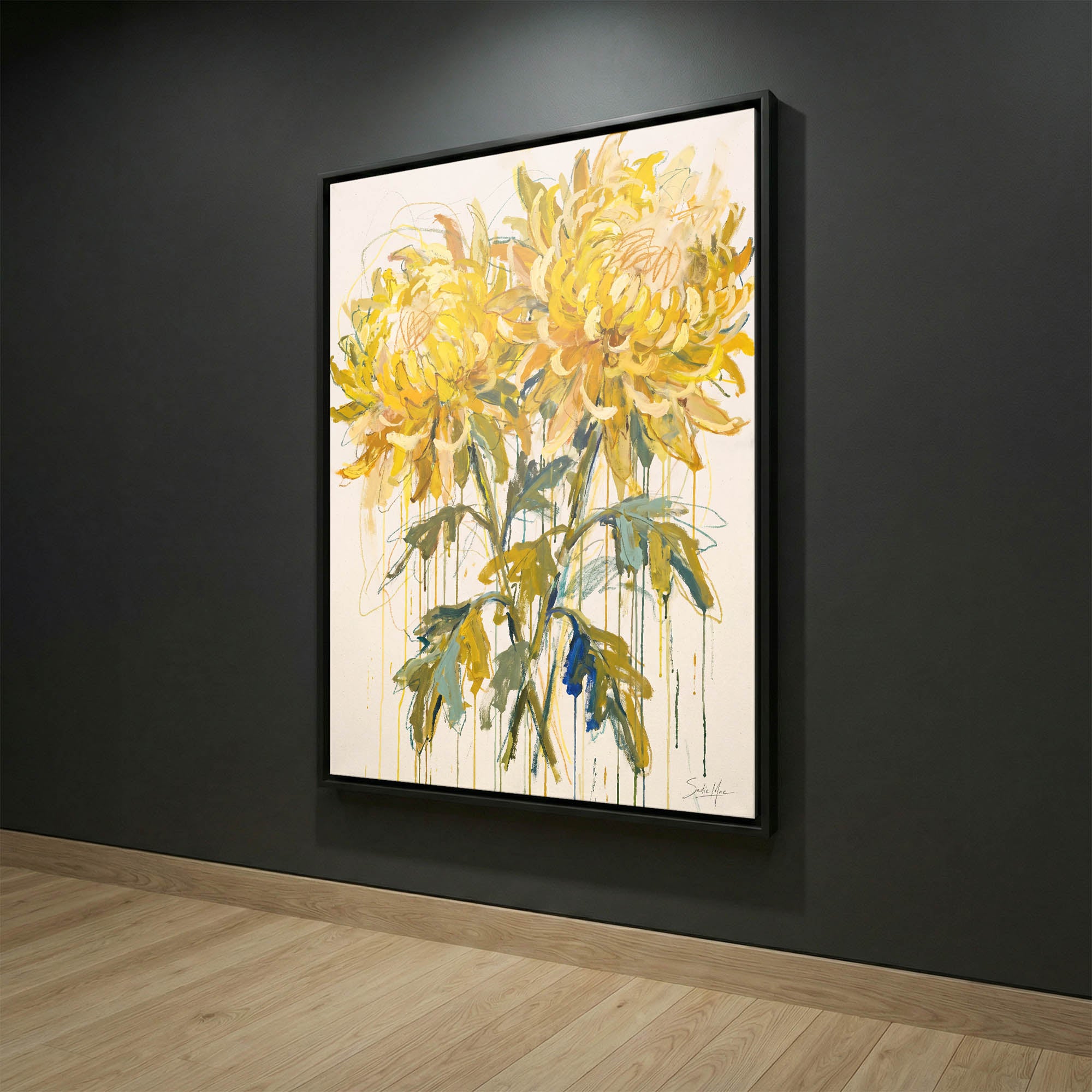 Sunlit Chrysanthemums