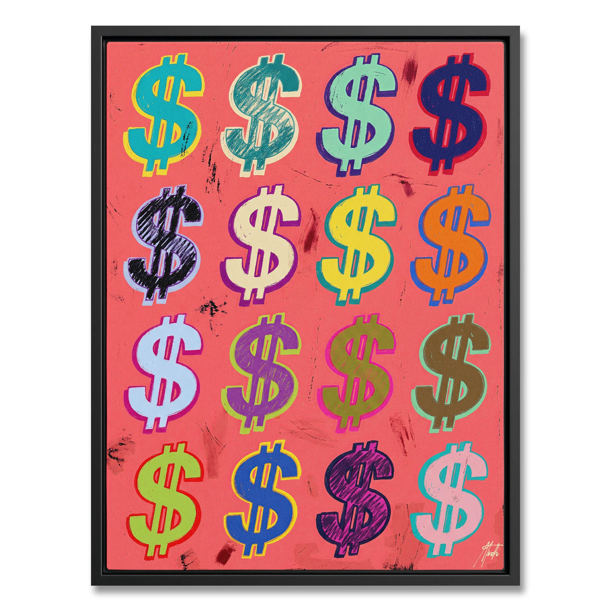 Dollar Signs — Coral