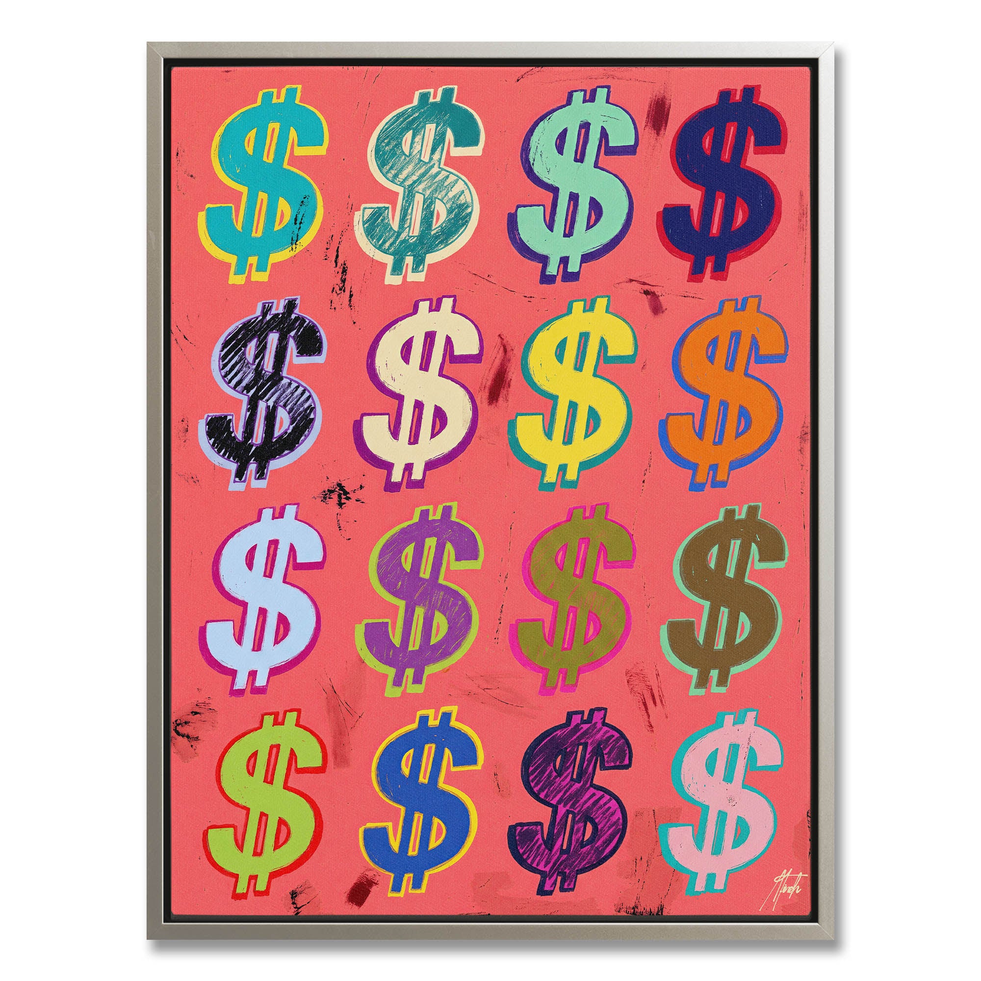 Dollar Signs — Coral
