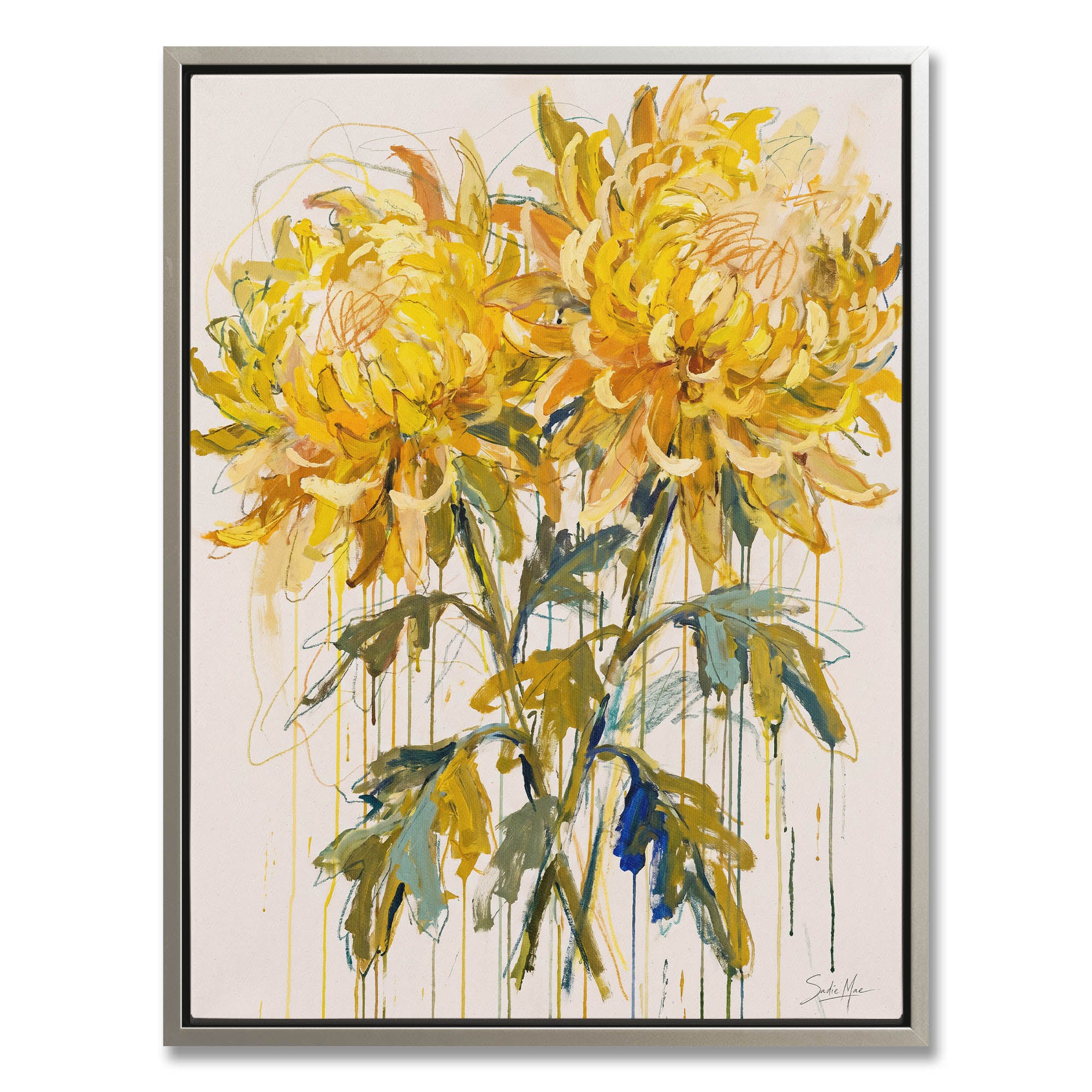 Sunlit Chrysanthemums
