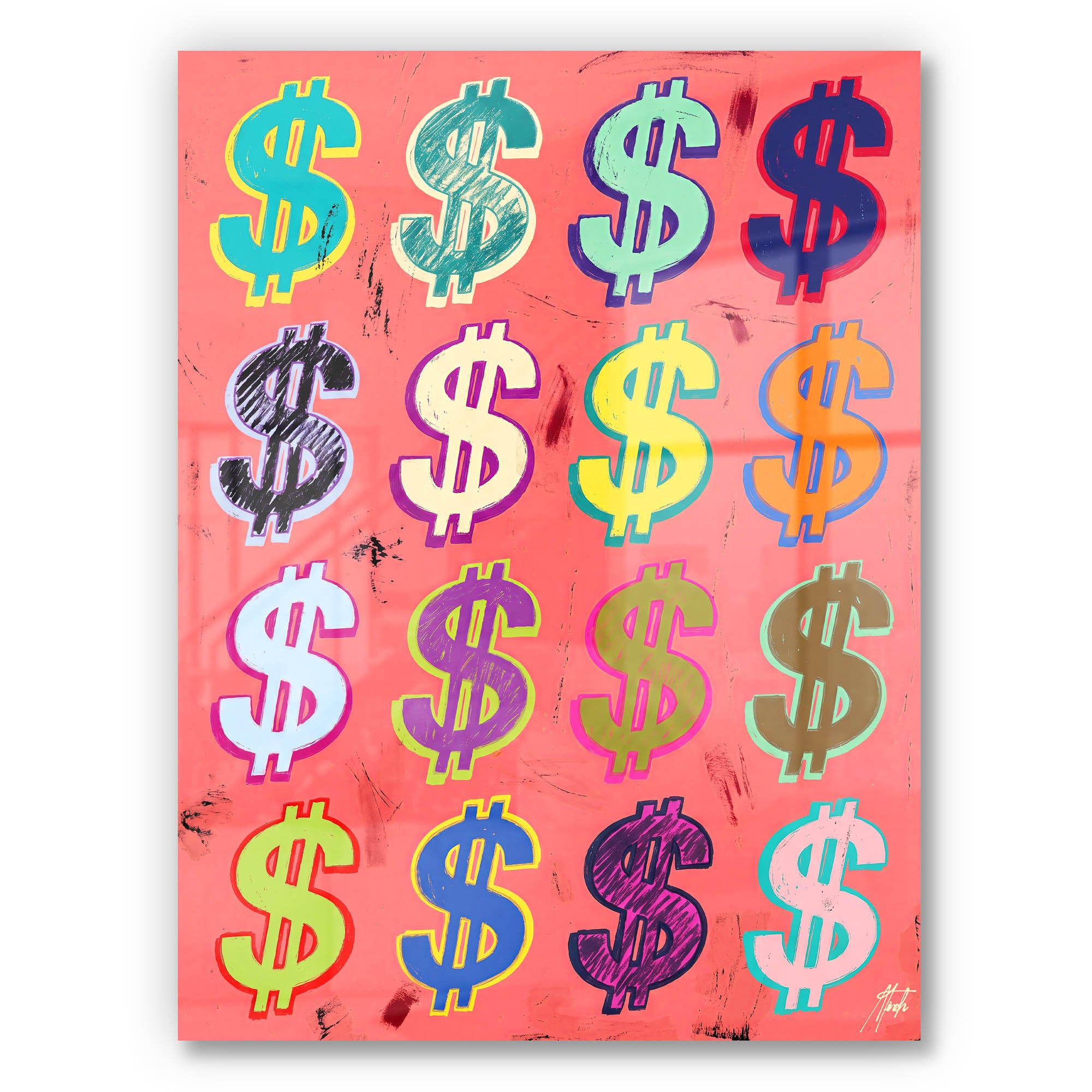 Dollar Signs — Coral