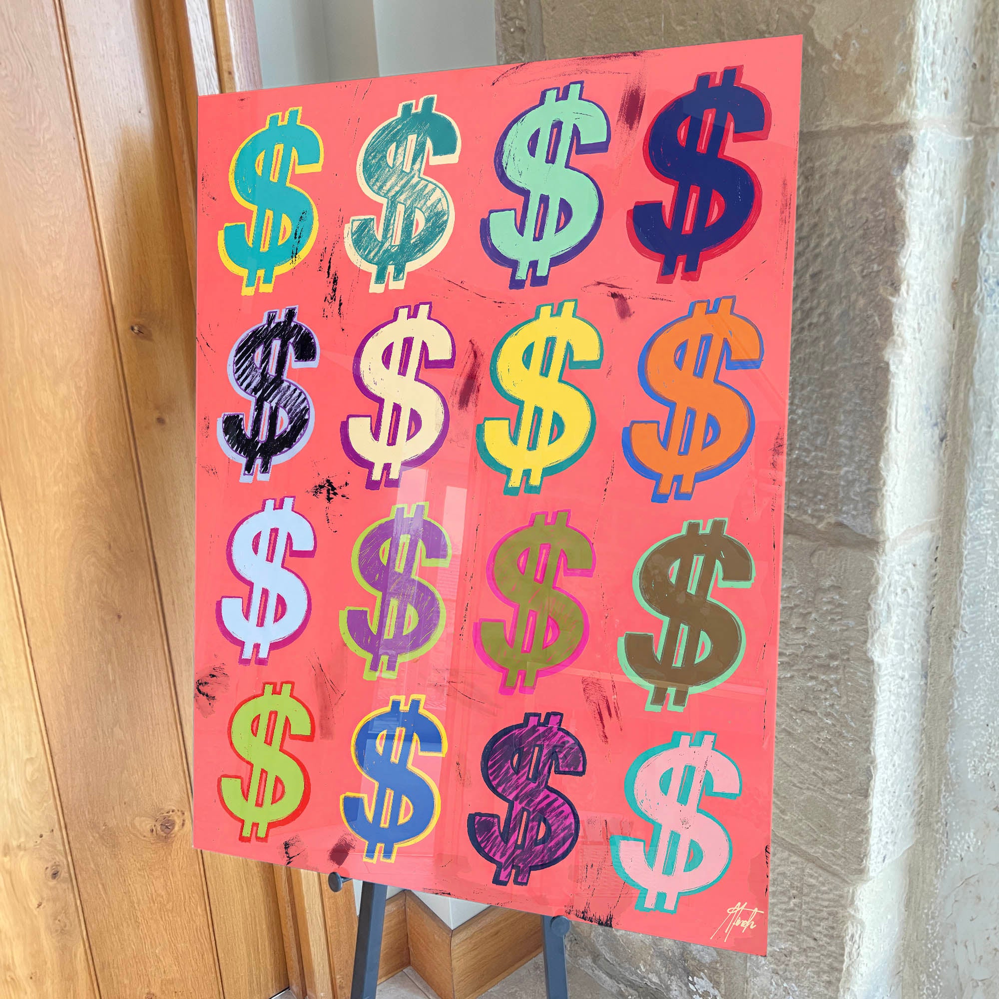 Dollar Signs — Coral