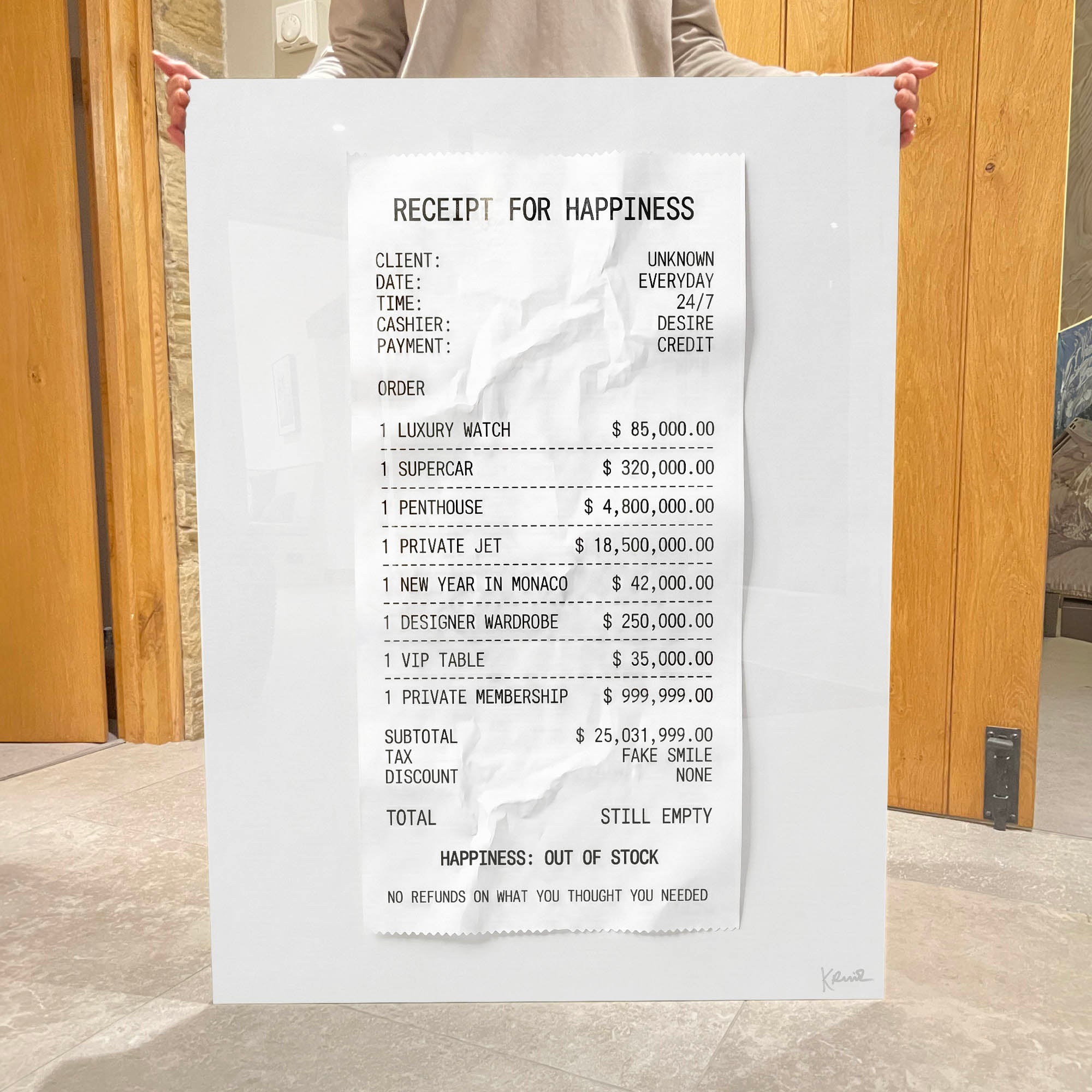 Receipt for Happiness