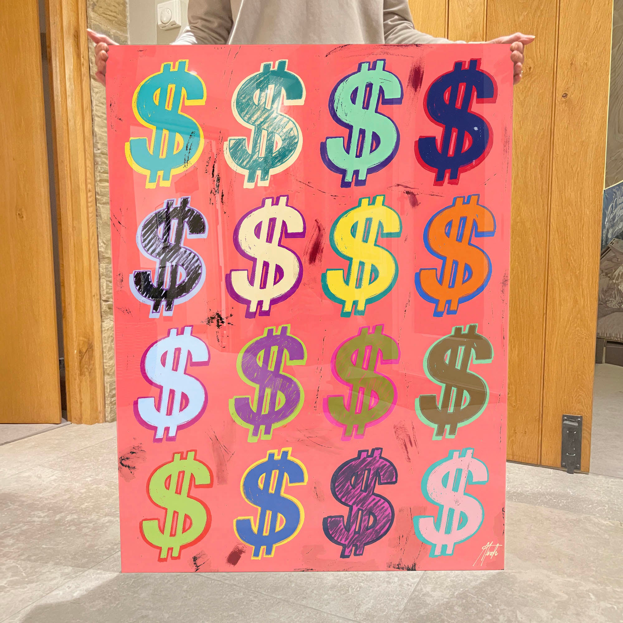 Dollar Signs — Coral
