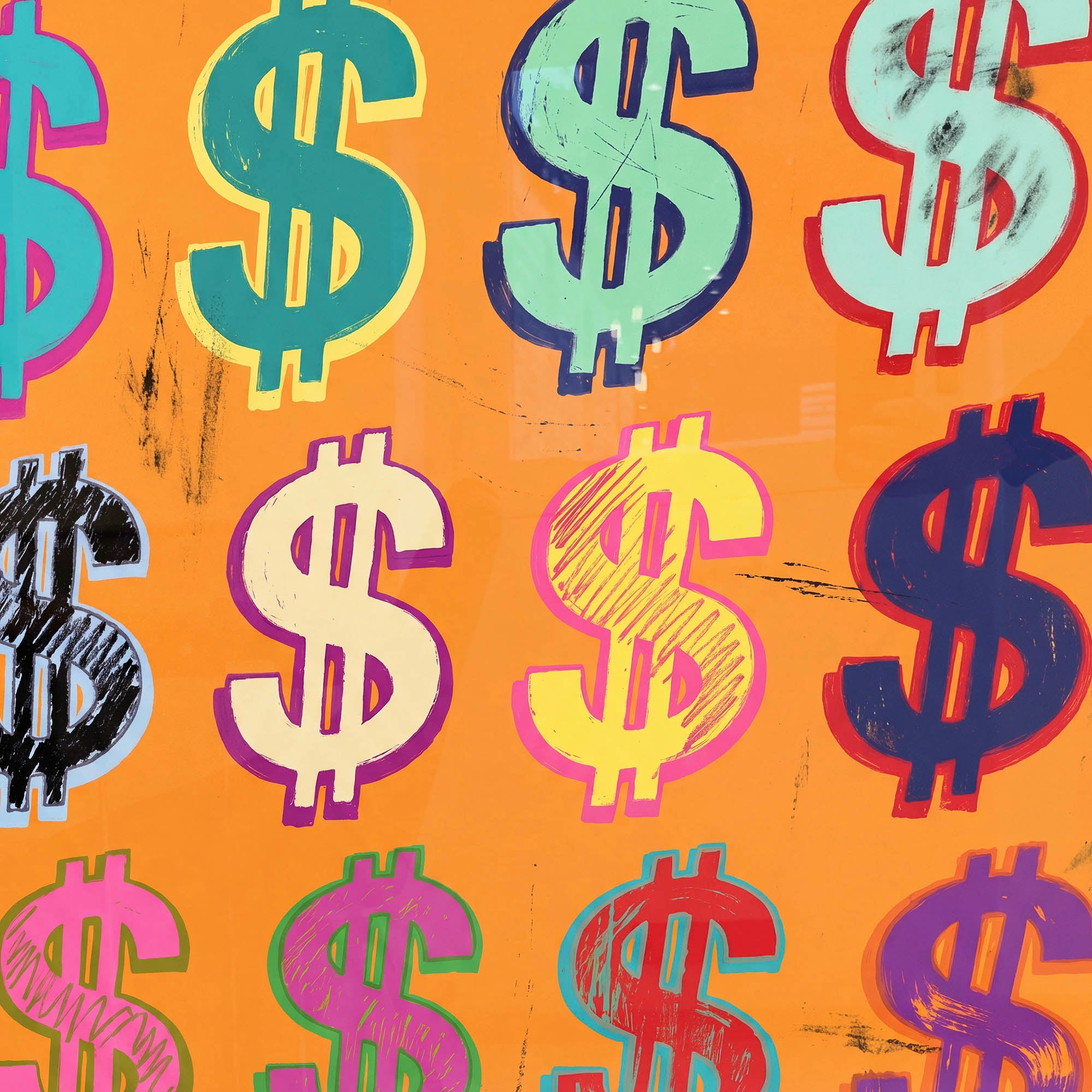 Dollar Signs — Orange