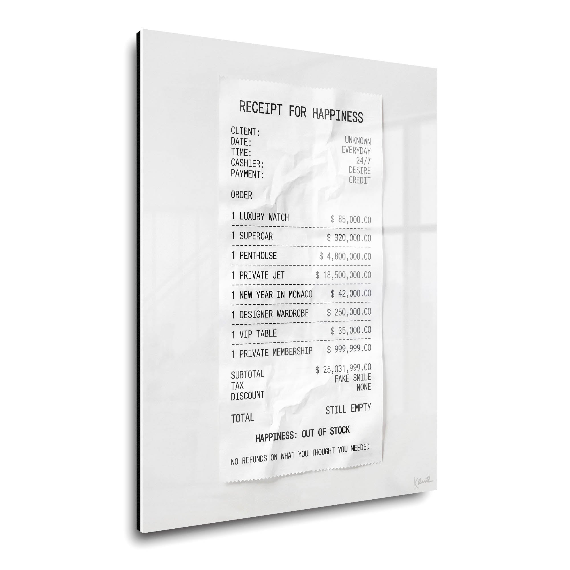 Receipt for Happiness