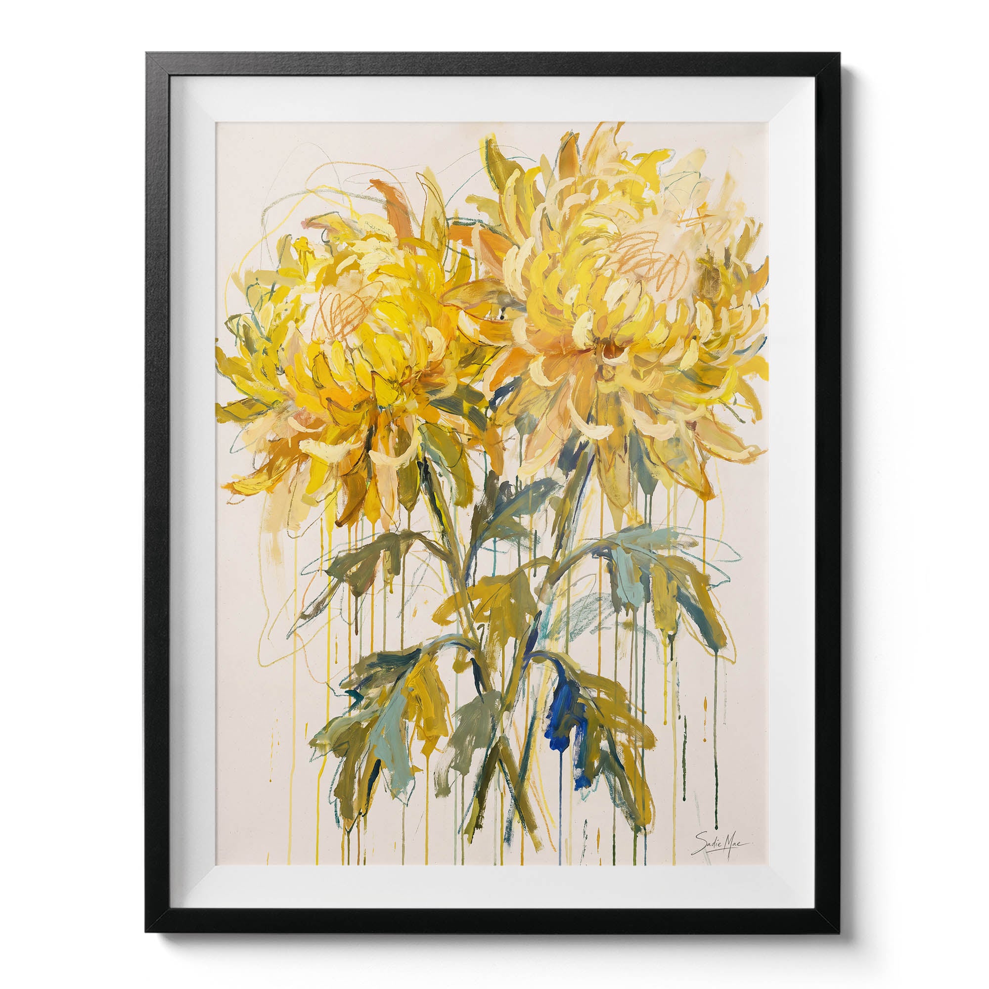 Sunlit Chrysanthemums