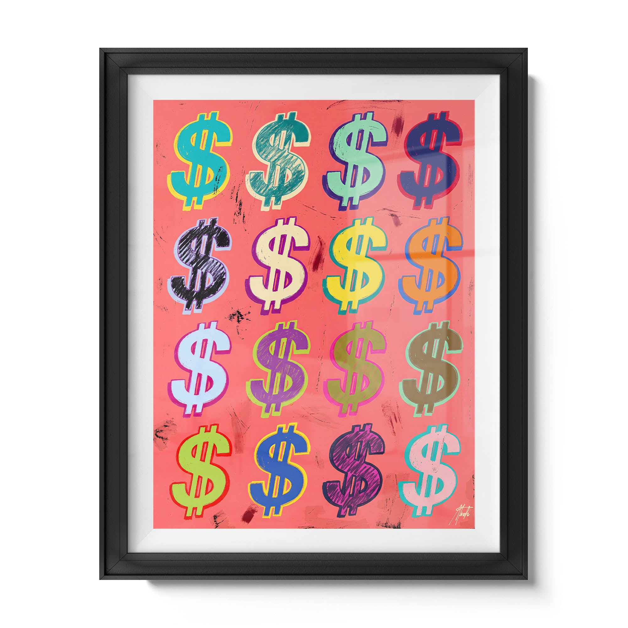 Dollar Signs — Coral