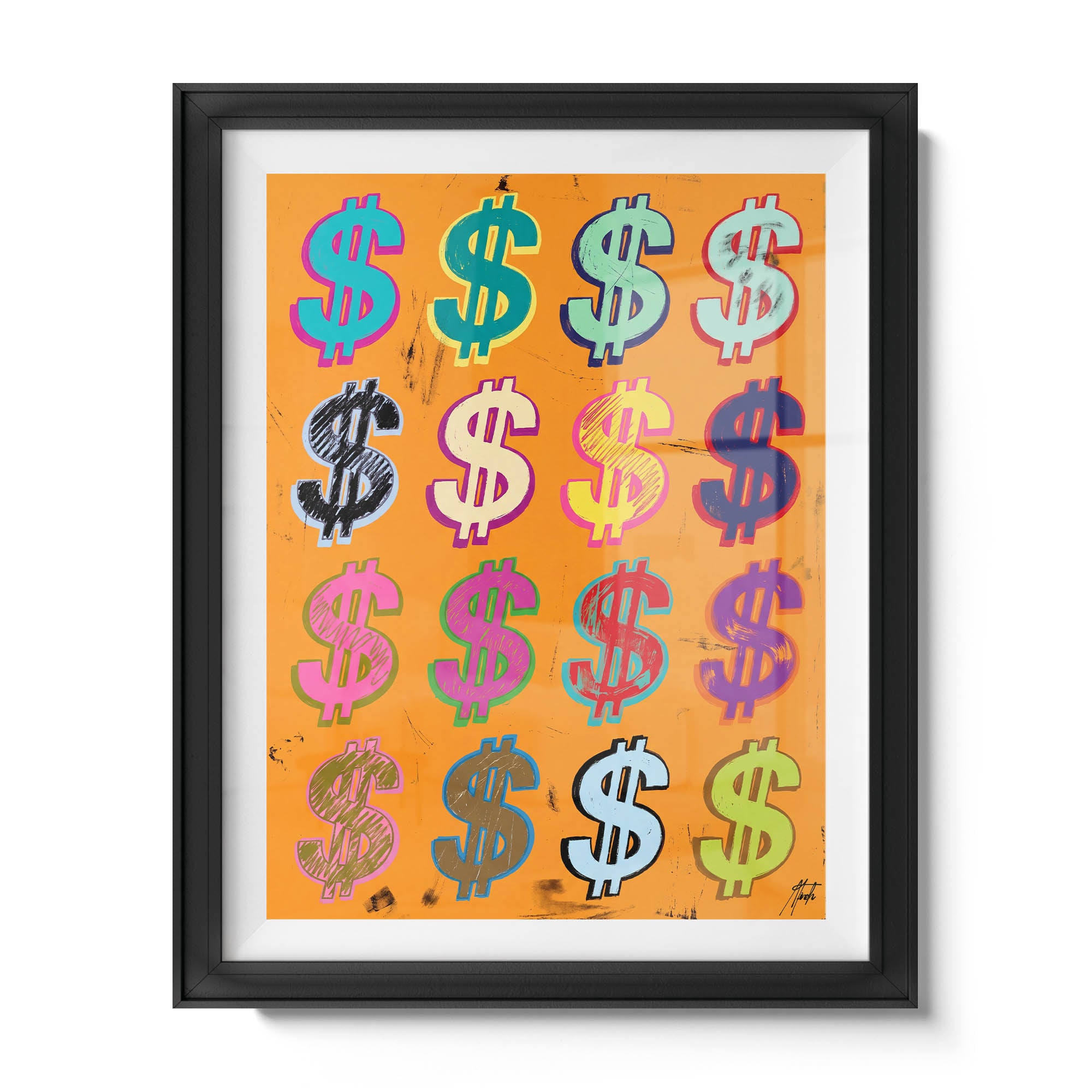 Dollar Signs — Orange