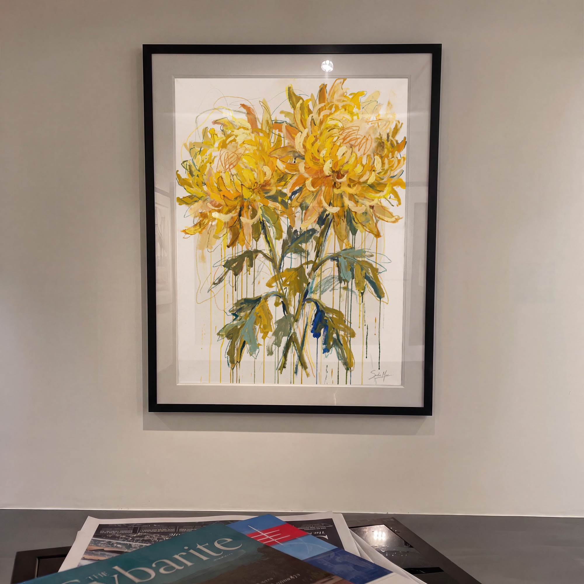 Sunlit Chrysanthemums