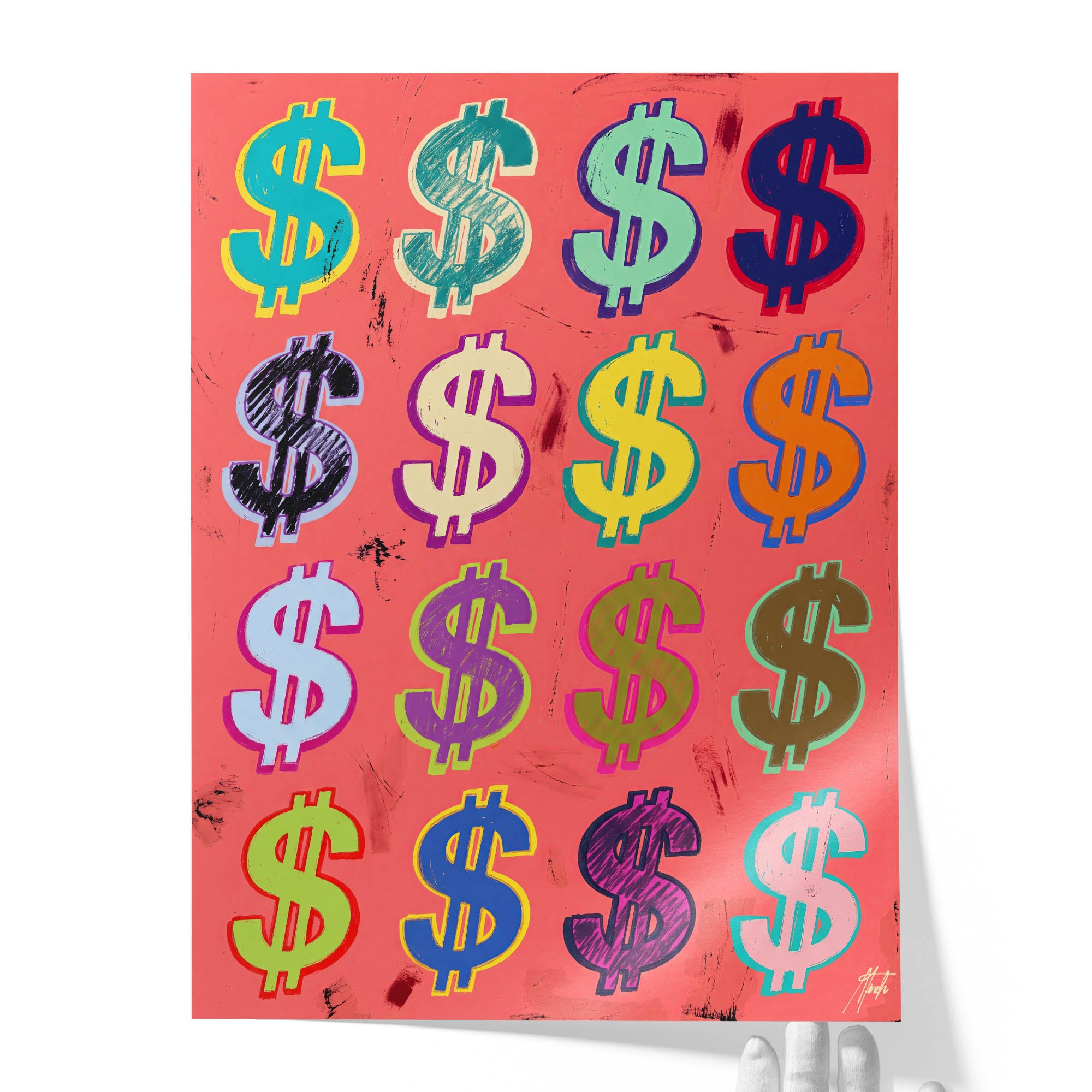 Dollar Signs — Coral