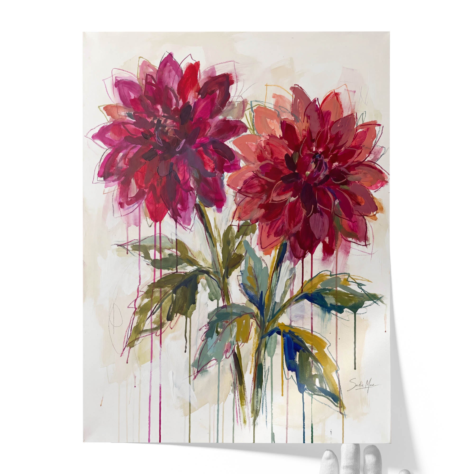 Ruby Dahlias