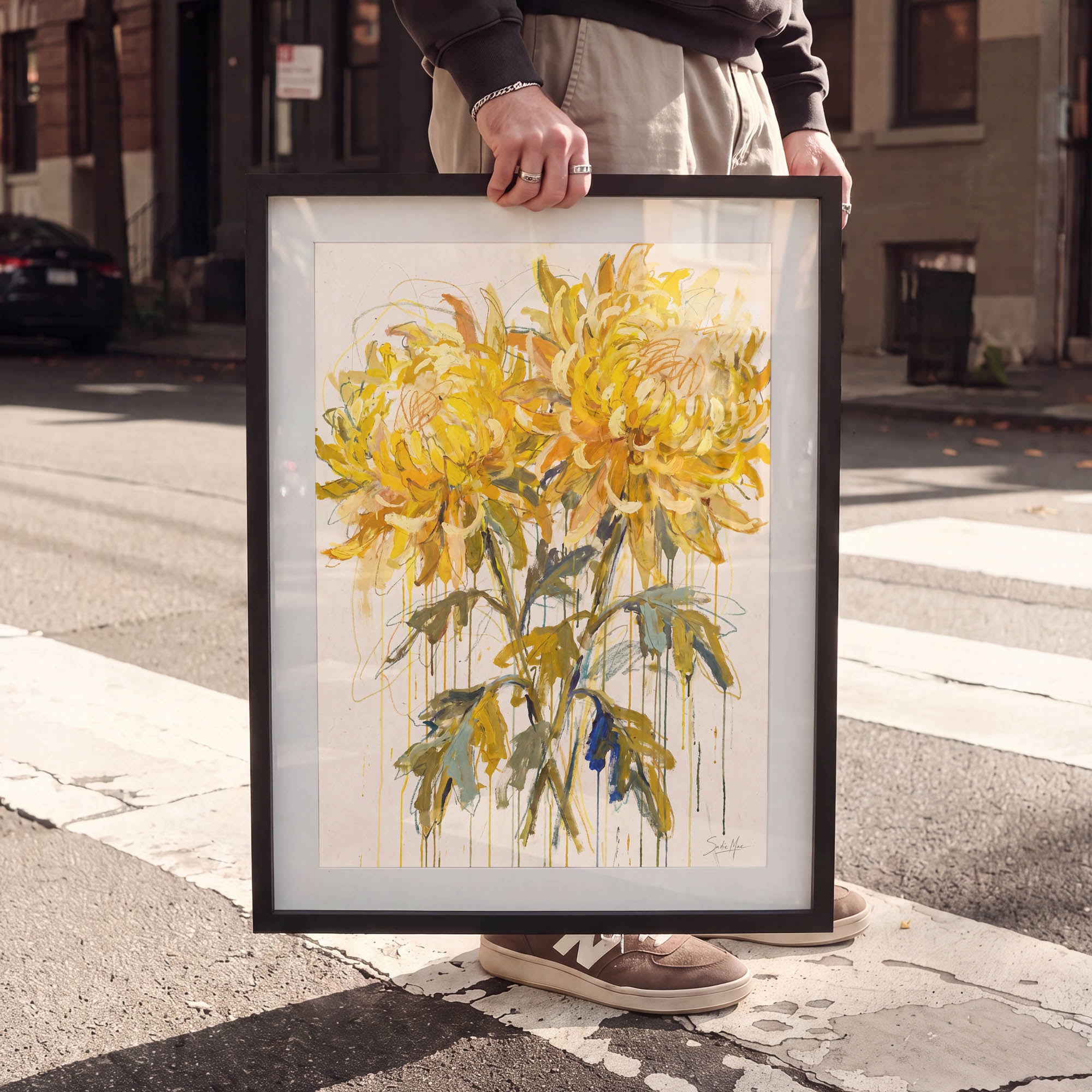 Sunlit Chrysanthemums