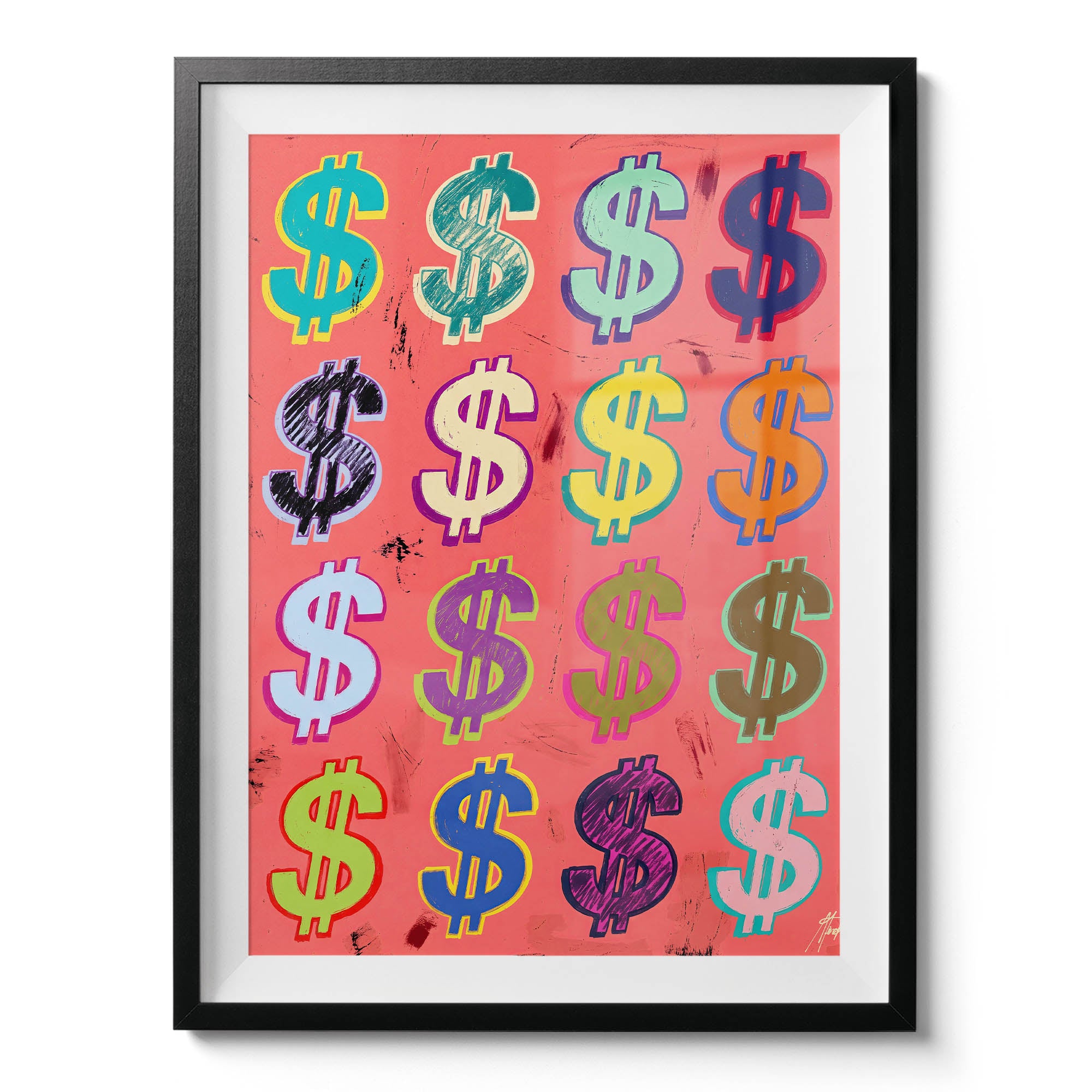 Dollar Signs — Coral