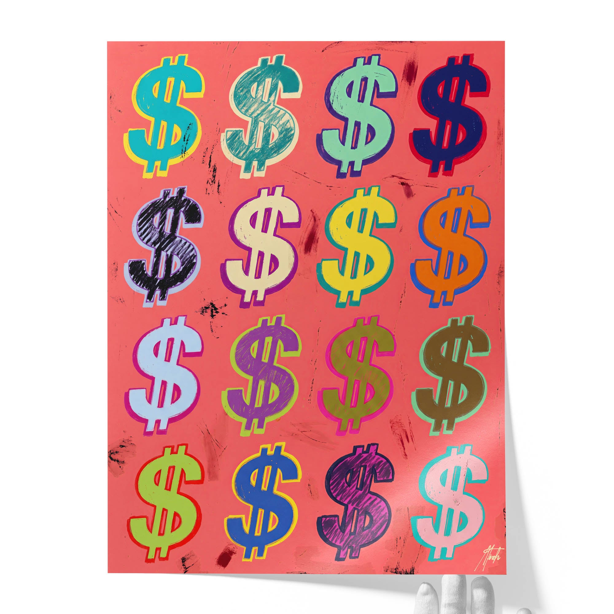 Dollar Signs — Coral