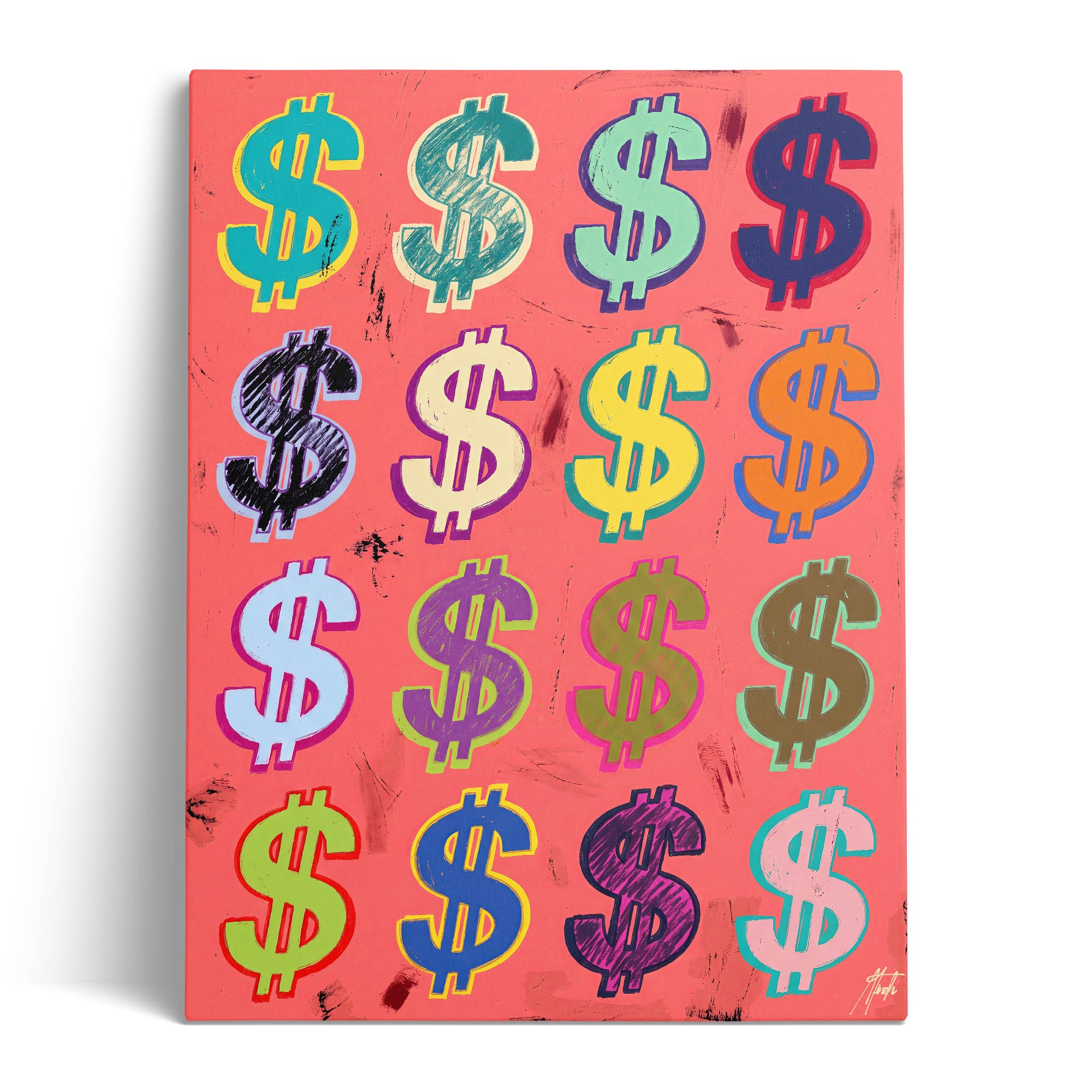 Dollar Signs — Coral